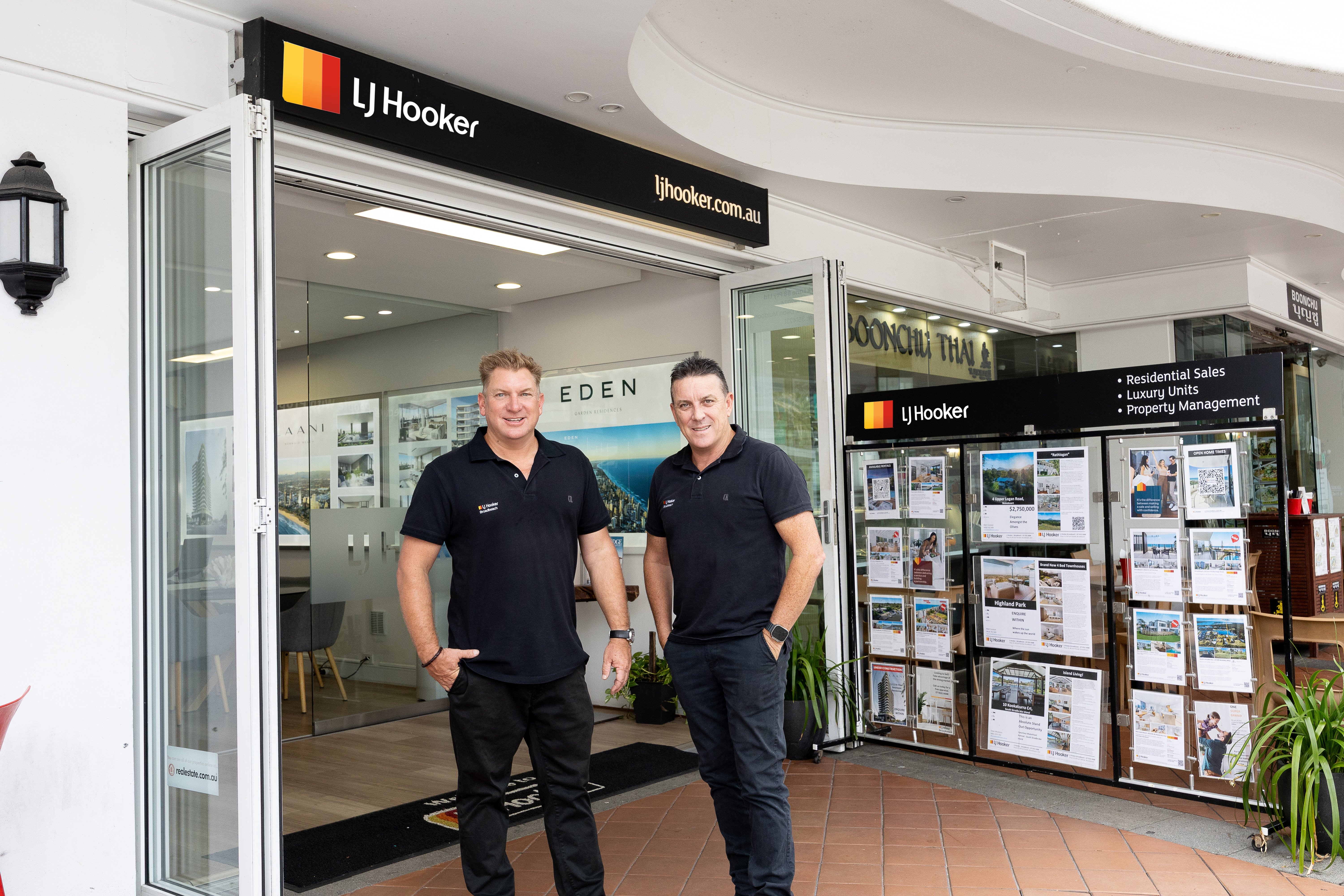 Matt Conduit and Dean Muldoon LJ Hooker Broadbeach (L-R)